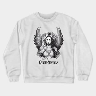 Female Earth Guardian Angel - Stay Stylish and Eco-Friendly Sticker Crewneck Sweatshirt